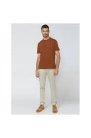 Ben Sherman Signature Chest Embroidery Tee in Bronze Brown L