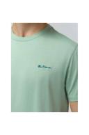 Ben Sherman Signature Chest Embroidery Tee in Eggshell Green S