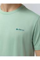Ben Sherman Signature Chest Embroidery Tee in Eggshell Green XXL