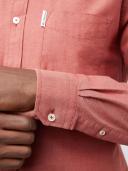 Ben Sherman Signature Organic Oxford Long Sleeve Shirt Dark Pink X-Small
