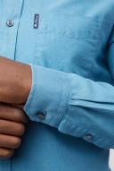 Ben Sherman Signature Organic Oxford Long Sleeve Shirt Wedgewood X-Small