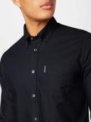 Ben Sherman Signature Organic Oxford Long Sleeve Shirt XXX-Large Barely Black