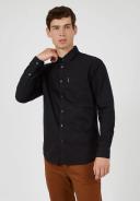 Ben Sherman Signature Organic Oxford Long Sleeve Shirt XXX-Large Barely Black