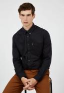 Ben Sherman Signature Organic Oxford Long Sleeve Shirt XXX-Large Barely Black