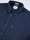 Ben Sherman Signature Organic Oxford Short Sleeve Shirt Barely Black 4XL