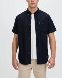 Ben Sherman Signature Organic Oxford Short Sleeve Shirt Barely Black XX-Large