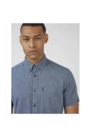 Ben Sherman Signature Organic Oxford Short Sleeve Shirt Dark Blue 4XL