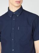 Ben Sherman Signature Organic Oxford Short Sleeve Shirt Dark Navy XXX-Large