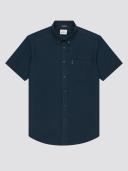 Ben Sherman Signature Organic Oxford Short Sleeve Shirt Dark Navy XXX-Large