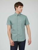 Ben Sherman Signature Organic Oxford Short Sleeve Shirt Jade X-Large