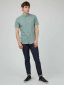 Ben Sherman Signature Organic Oxford Short Sleeve Shirt Jade X-Large
