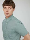 Ben Sherman Signature Organic Oxford Short Sleeve Shirt Jade X-Large