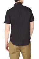 Ben Sherman Signature Organic Oxford Short Sleeve Shirt Large Barely Black
