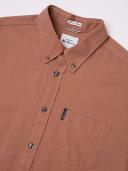 Ben Sherman Signature Organic Oxford Short Sleeve Shirt Large Brick Red