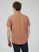 Ben Sherman Signature Organic Oxford Short Sleeve Shirt Large Brick Red