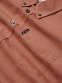 Ben Sherman Signature Organic Oxford Short Sleeve Shirt Large Brick Red