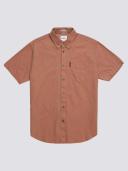 Ben Sherman Signature Organic Oxford Short Sleeve Shirt Large Brick Red
