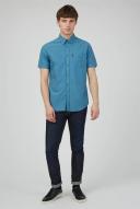 Ben Sherman Signature Organic Oxford Short Sleeve Shirt Wedgewood X-Large