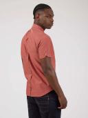 Ben Sherman Signature Organic Oxford Short Sleeve Shirt X-Large Dark Pink