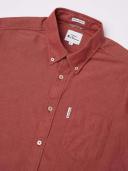 Ben Sherman Signature Organic Oxford Short Sleeve Shirt X-Large Dark Pink