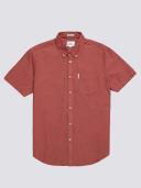 Ben Sherman Signature Organic Oxford Short Sleeve Shirt X-Large Dark Pink