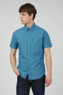 Ben Sherman Signature Organic Oxford Short Sleeve Shirt XXX-Large Wedgewood