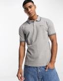 Ben Sherman Twin Tipped Polo Jersey Polo Top in Grey - ASOS Outlet
