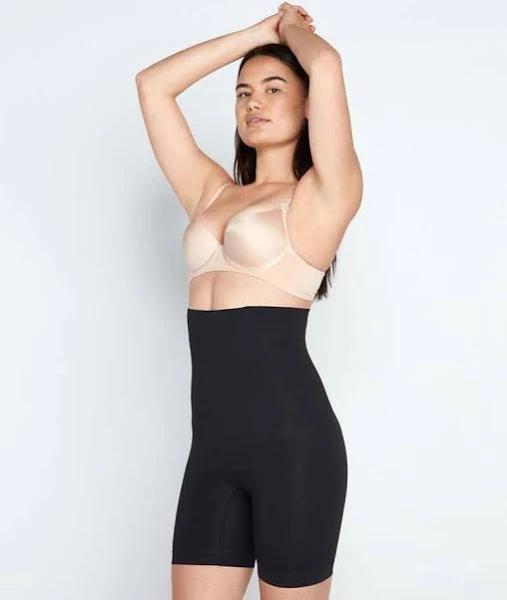 Bendon Medium Control High Waisted Shaper Short in Black L