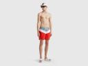 Benetton, Color Block Swim Trunks, Size XL, Red, Men