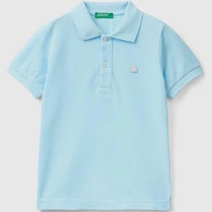 Benetton, Neon Polo in Organic Cotton, Size 110, , Kids