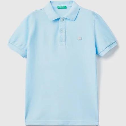 Benetton, Neon Polo in Organic Cotton, Size M, , Kids
