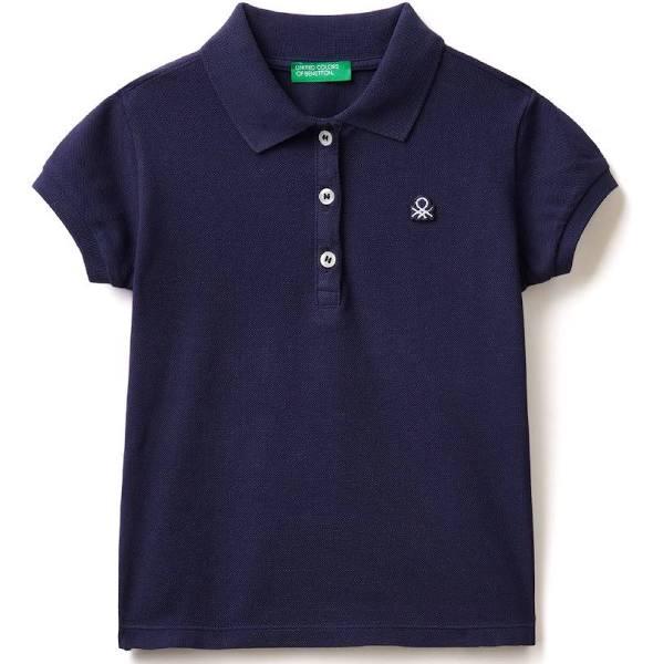 Benetton, Regular Fit Polo in Organic Cotton, Size 82, Dark Blue, Kids