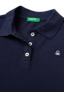 Benetton, Short Sleeve Polo in Organic Cotton, Size 2XL, Dark Blue, Kids