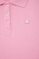 Benetton, Short Sleeve Polo in Organic Cotton, Size 2XL, Pink, Kids