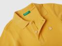 Benetton, Short Sleeve Polo in Organic Cotton, Size 82, Yellow, Kids