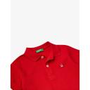 Benetton, Short Sleeve Polo in Organic Cotton, Size 98, Red, Kids