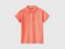 Benetton, Short Sleeve Polo in Organic Cotton, Size S, , Kids