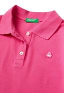 Benetton, Short Sleeve Polo in Organic Cotton, Size XL, Fuchsia, Kids