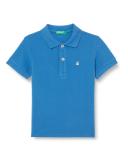 Benetton, Slim Fit Polo in 100% Organic Cotton, Size 2XL, Bright Blue, Kids