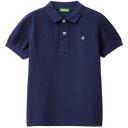 Benetton, Slim Fit Polo in 100% Organic Cotton, Size 2XL, Orange, Kids