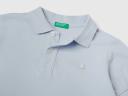 Benetton, Slim Fit Polo in 100% Organic Cotton, Size 2XL, Sky Blue, Kids
