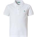 Benetton, Slim Fit Polo in 100% Organic Cotton, Size 2XL, White, Kids
