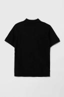 Benetton, Slim Fit Polo in 100% Organic Cotton, Size 3XL, Black, Kids