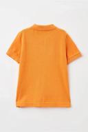 Benetton, Slim Fit Polo in 100% Organic Cotton, Size 3XL, Orange, Kids