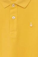 Benetton, Slim Fit Polo in 100% Organic Cotton, Size L, Yellow, Kids