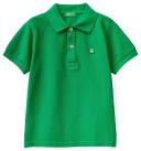 Benetton, Slim Fit Polo in 100% Organic Cotton, Size M, Green, Kids