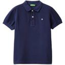 Benetton, Slim Fit Polo in 100% Organic Cotton, Size M, Orange, Kids