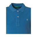 Benetton, Slim Fit Polo in 100% Organic Cotton, Size XL, Bright Blue, Kids