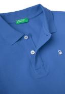 Benetton, Slim Fit Polo in 100% Organic Cotton, Size XL, Bright Blue, Kids