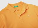 Benetton, Slim Fit Polo in 100% Organic Cotton, Size XL, Yellow, Kids